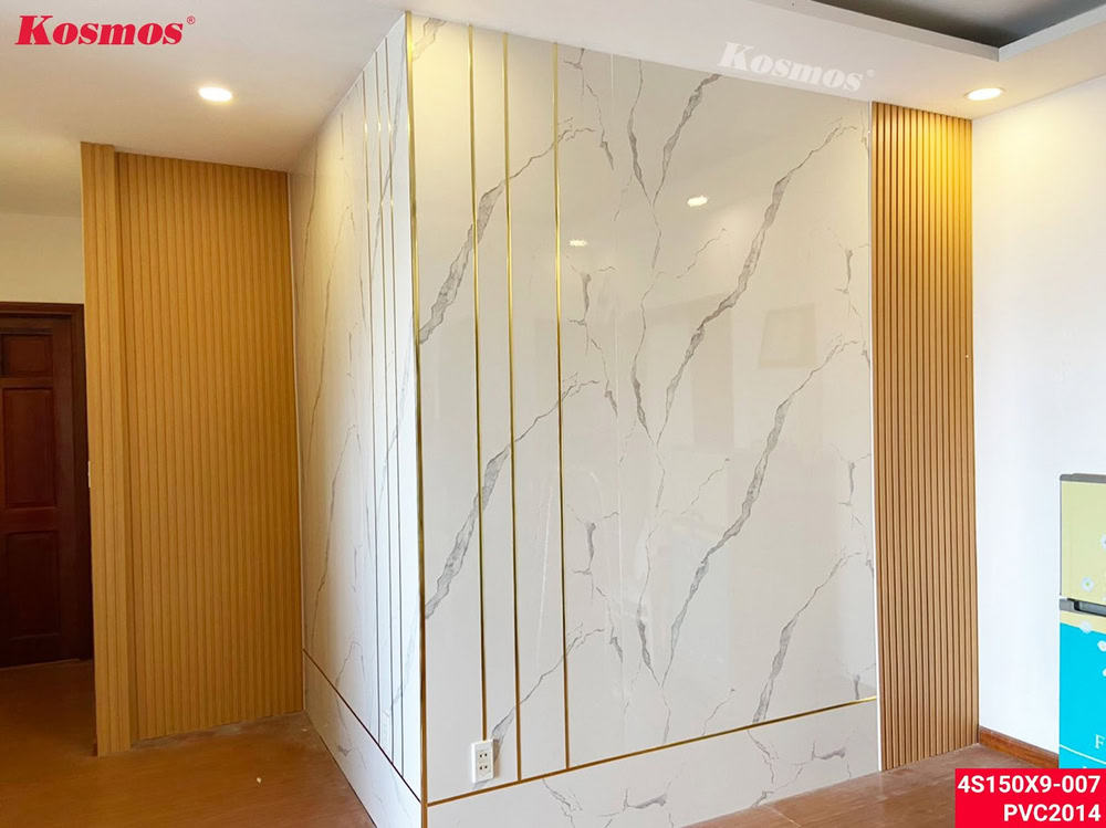 Tấm nhựa trắng vân đá có khả năng chống ố vàng khá tốt nhờ lớp phủ bảo vệ UV