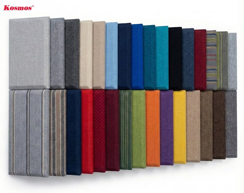 Tấm nỉ tiêu âm đa dạng màu sắc từ xám be, xanh dương, đen