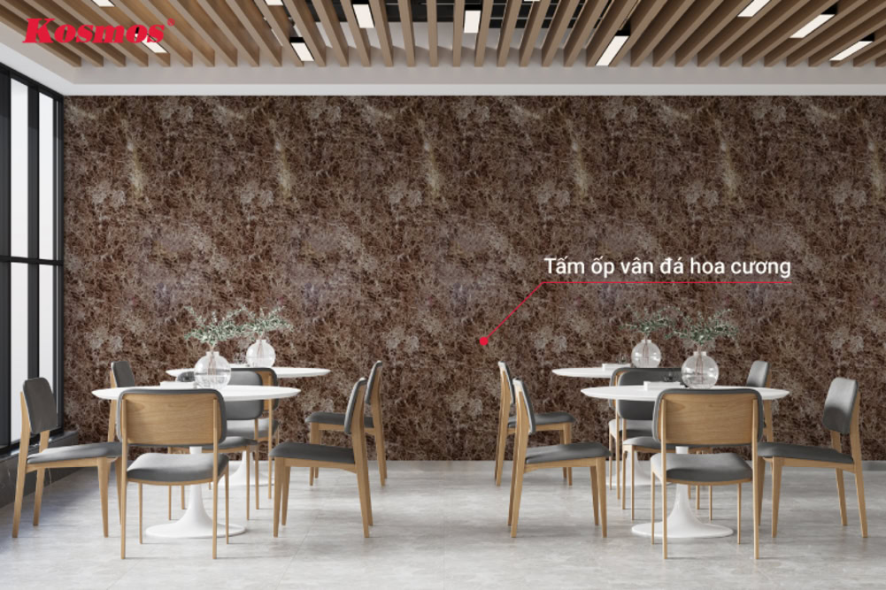 Ứng dụng tấm ốp nhựa vân đá Granite vào công trình thực tế