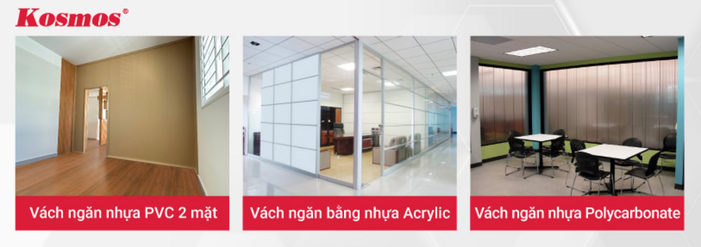 3 loại vách ngăn nhựa phổ biến