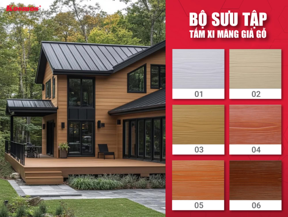 Bộ sưu tập tấm xi măng giả gỗ đẹp