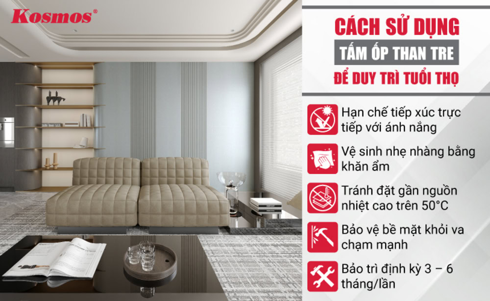 Lưu ý khi bảo dưỡng tấm ốp than tre để duy trì tuổi thọ