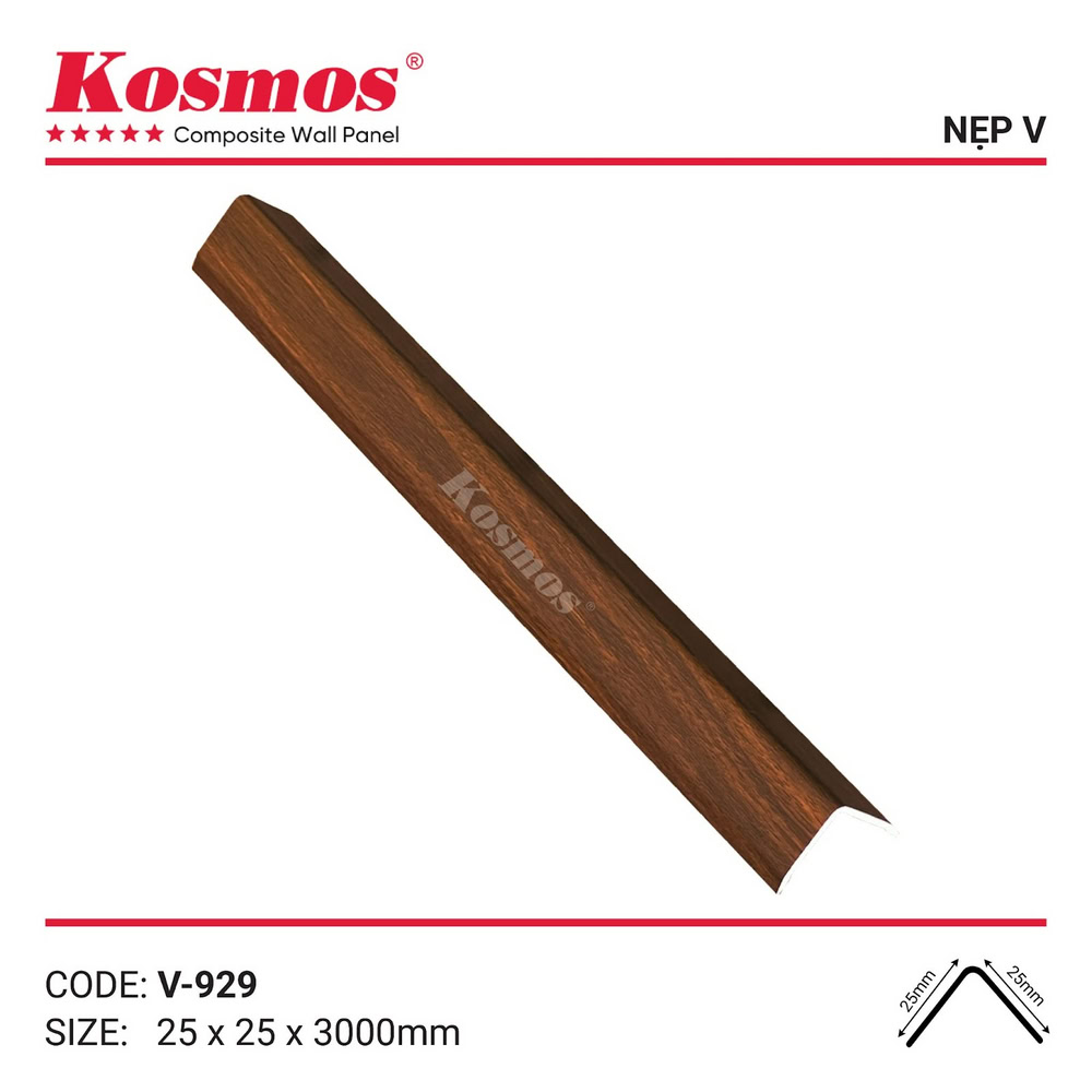 V-shaped trim V-929 - Beautiful brown wood grain interior decoration accessory