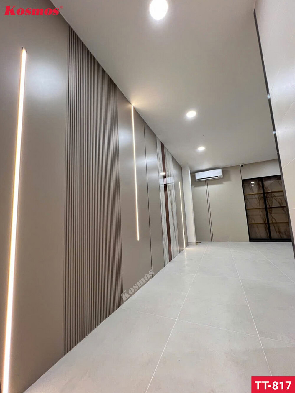 Ốp tường phòng khách than tre đơn sác nấu TT-817