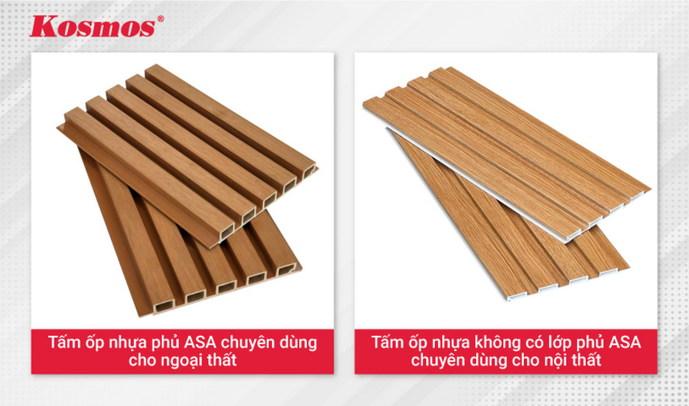 Tấm ốp nhựa phủ ASA và tấm ốp nhựa không có lớp phủ ASA