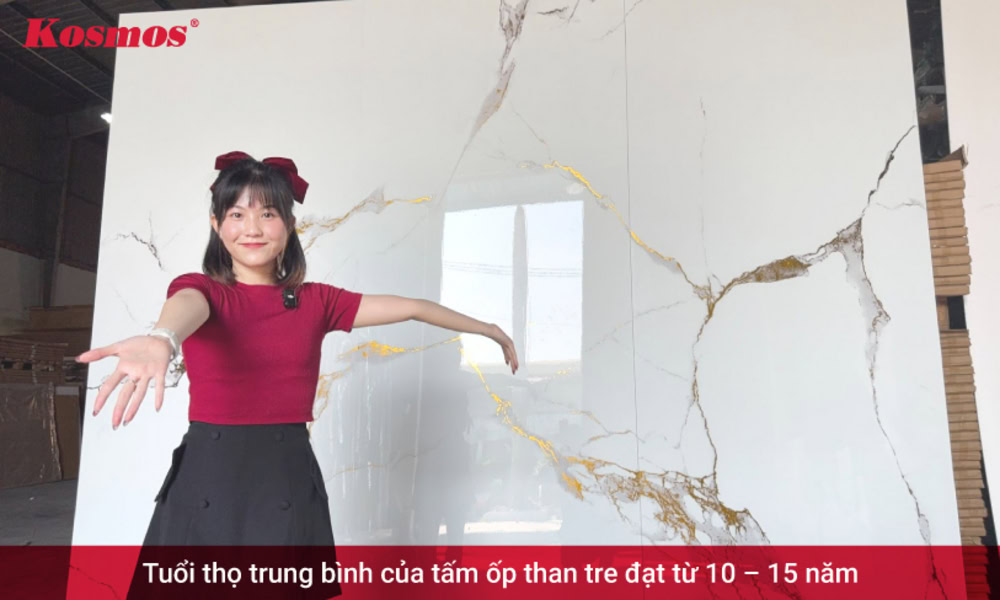 Tấm ốp than tre có tuổi thọ trung bình dao động 10 - 15 năm