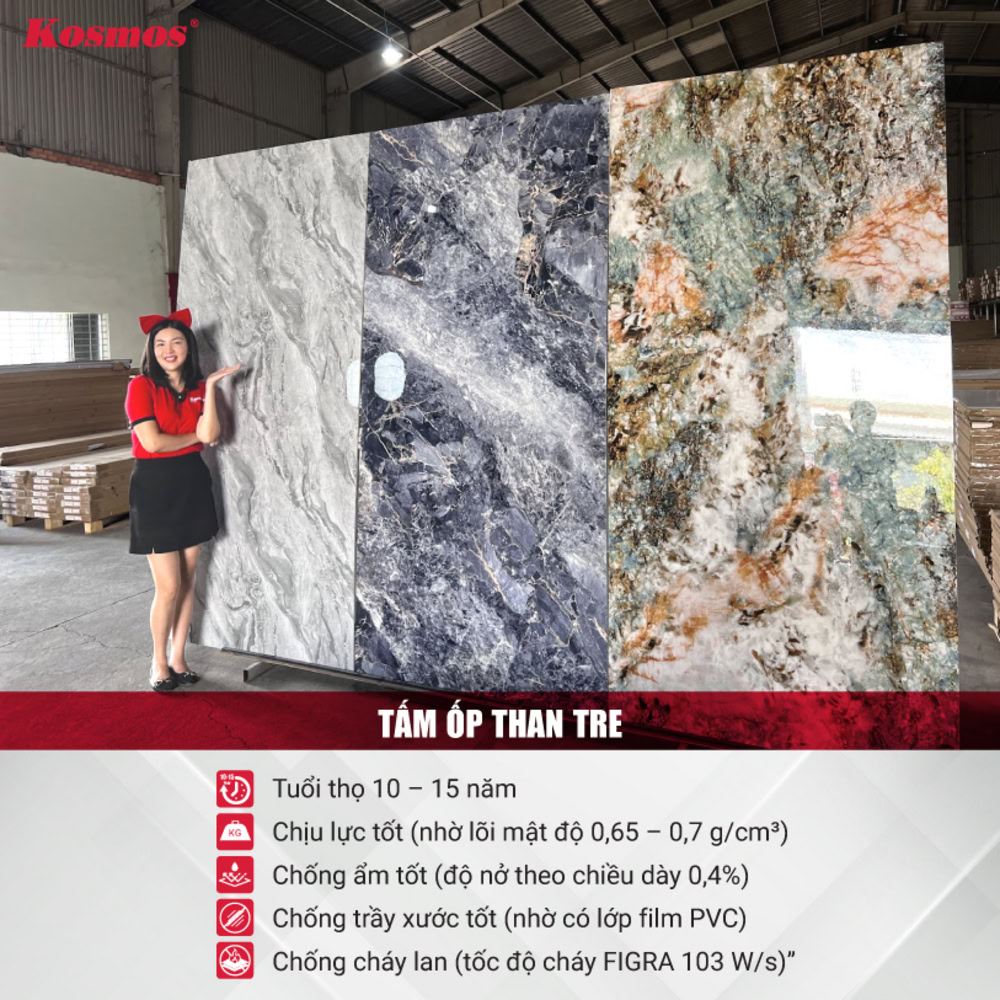 Tấm ốp than tre là vật liệu trang trí nội thất thế hệ mới có độ bền cao