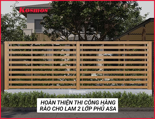 Hướng dẫn thi công thanh lam gỗ nhựa 2 lớp phủ ASA lắp hàng rào