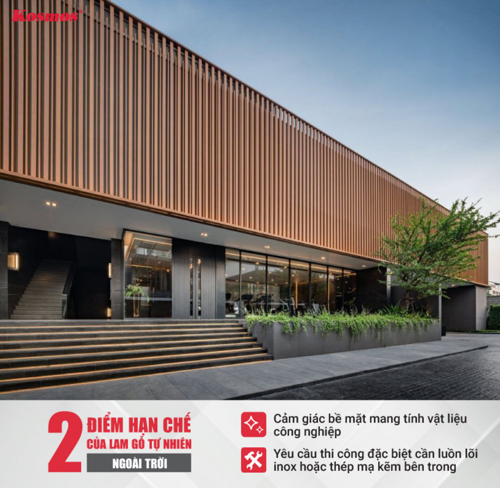 2 điểm hạn chế của lam gỗ nhựa ngoài trời
