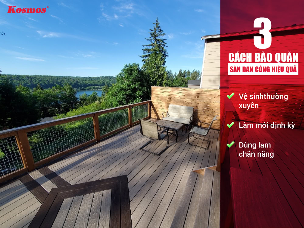 3 cách bảo quản sàn ban công hiệu quả