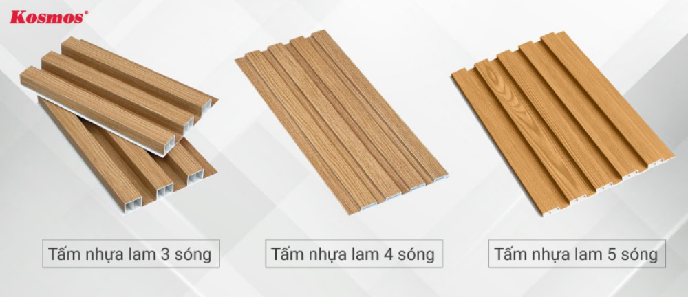 3 loại tấm ốp nhựa Nano sóng giả vân gỗ
