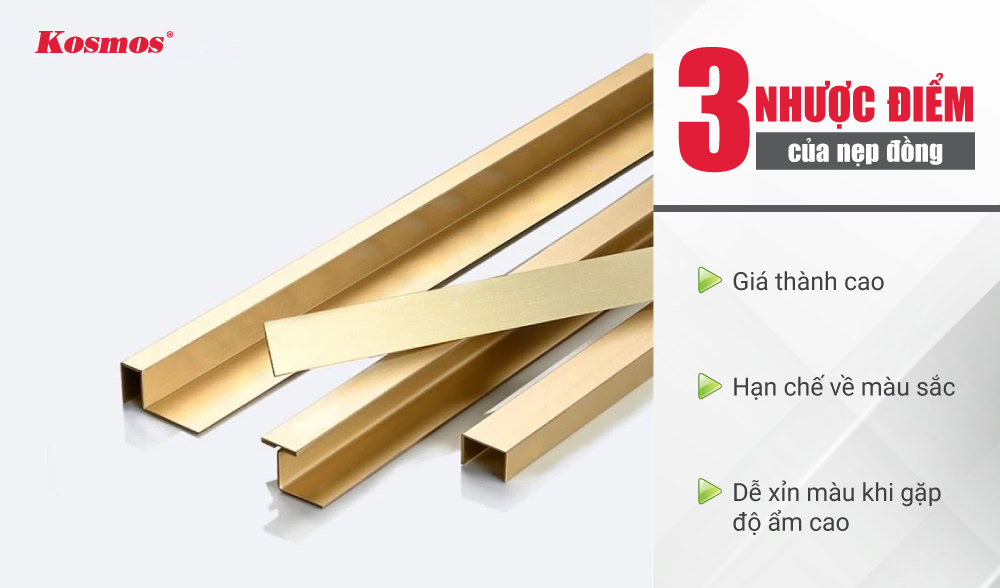 3 nhược điểm của nẹp đồng