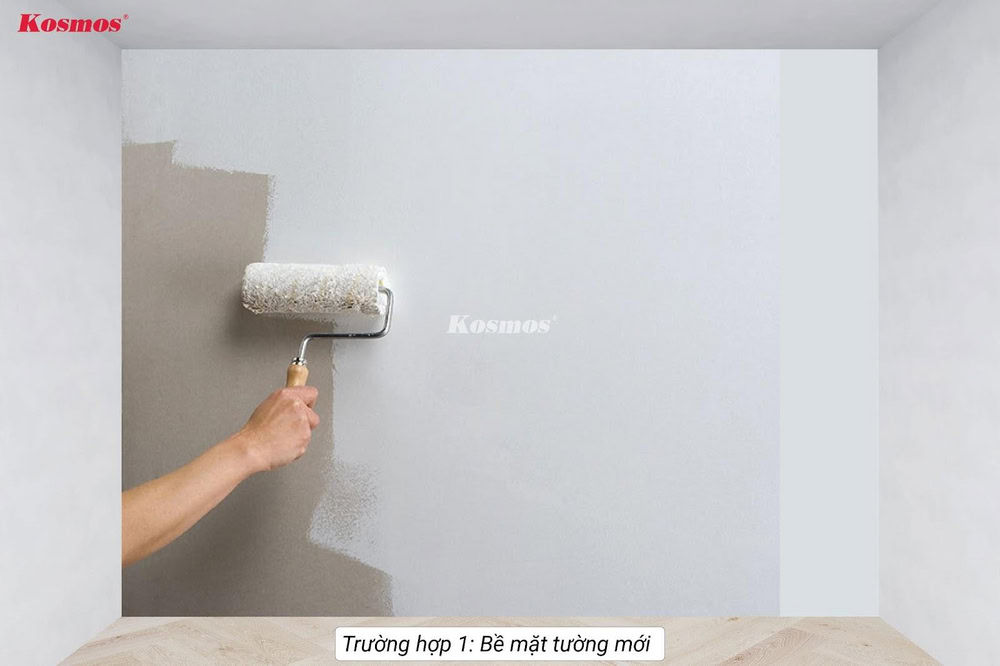Bắt buộc sơn lớp kháng kiềm đối với bề mặt tường mới