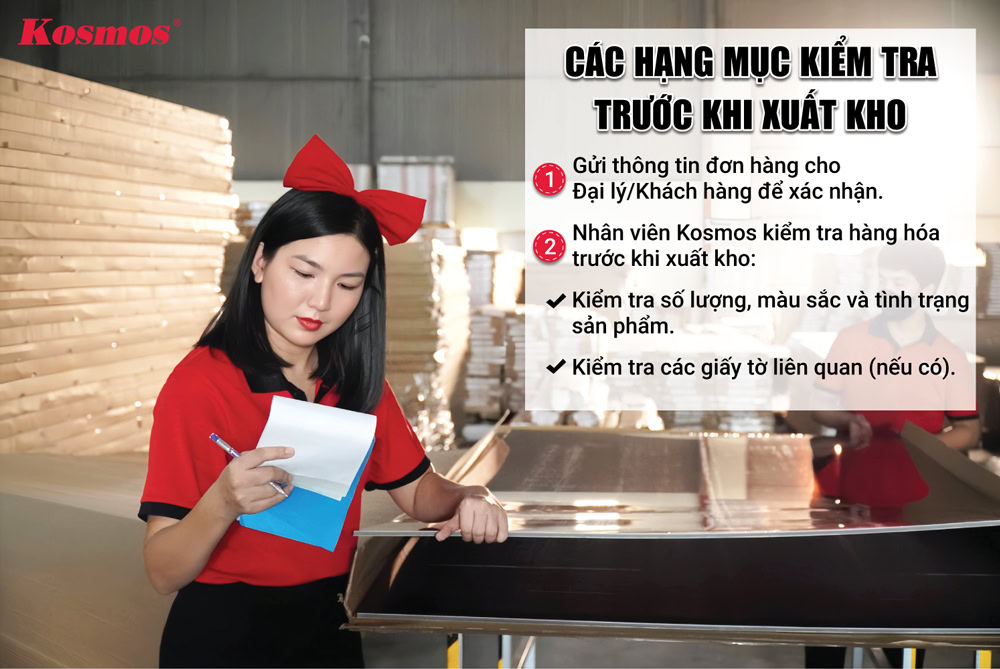 Các hạng mục kiểm tra hàng trước khi xuất kho
