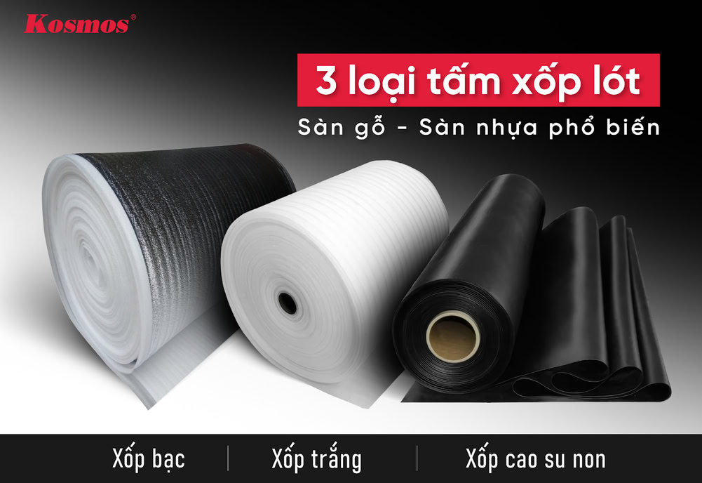 Foam underlayment for wood and vinyl flooring is a popular choice.