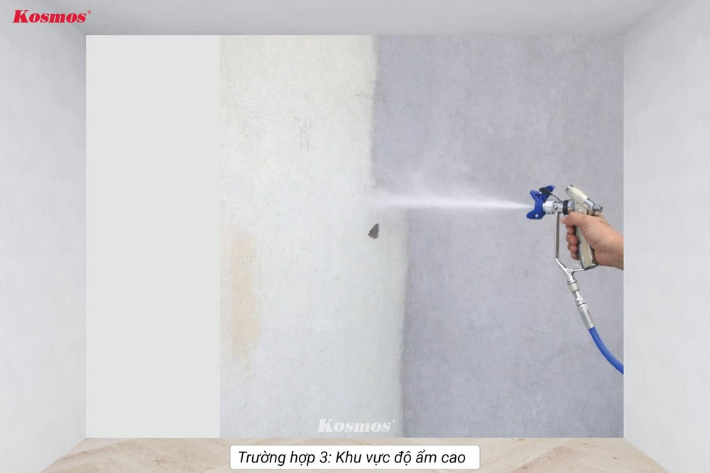 Cần xử lý chống thấm cho khu vực thi công có độ ẩm cao