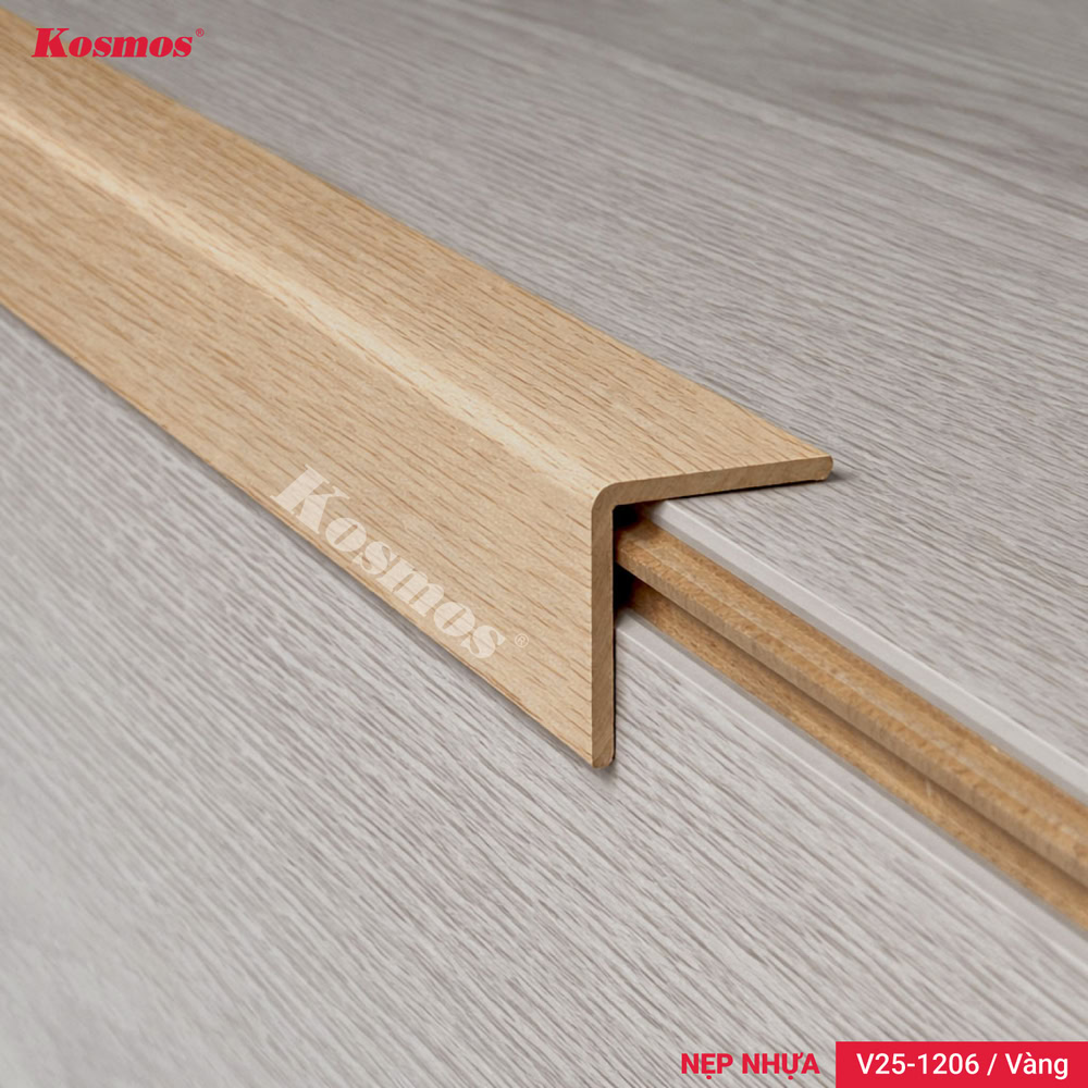 Hình ứng dụng lắp đặt nẹp nhựa sàn gỗ V25-1206