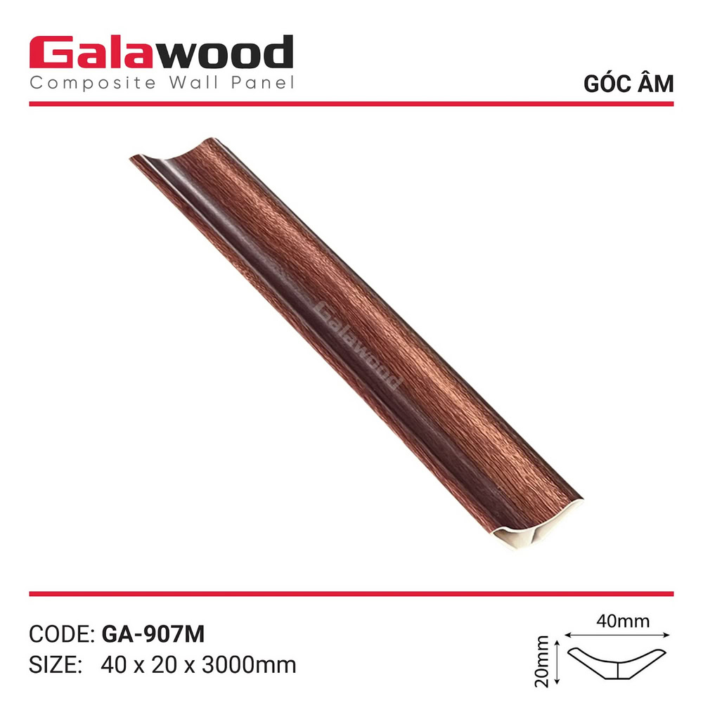 Thanh nẹp góc âm mã GA-907M đỏ cam