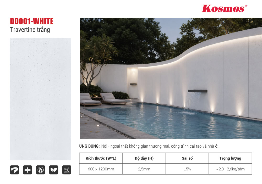 Tấm ốp đá dẻo DD001-WHITE là giải pháp trang trí mảng cong hiện đại Tấm ốp đá dẻo DD001-WHITE là giải pháp trang trí mảng cong hiện đại