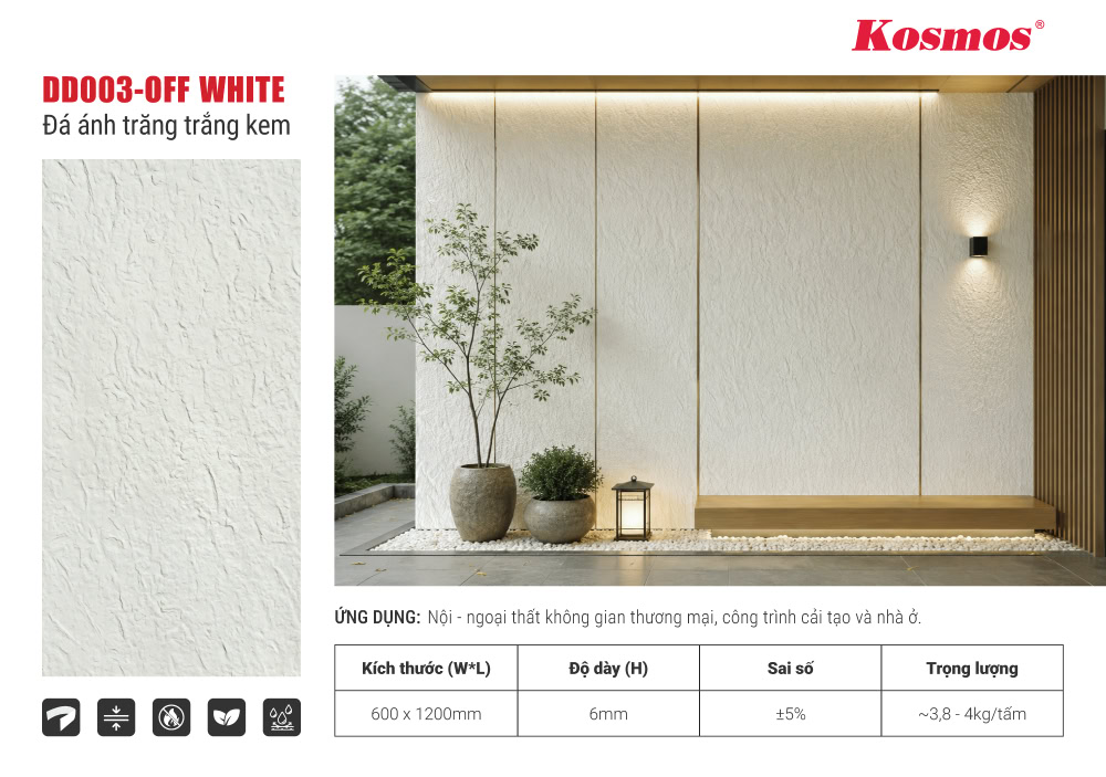 Ứng dụng thực tế của tấm ốp đá dẻo DD003-OFF WHITE Ứng dụng thực tế của tấm ốp đá dẻo DD003-OFF WHITE
