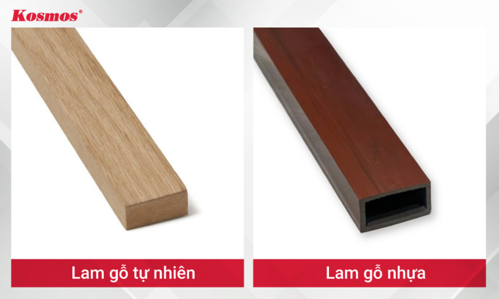 Lam gỗ tự nhiên và lam gỗ nhựa