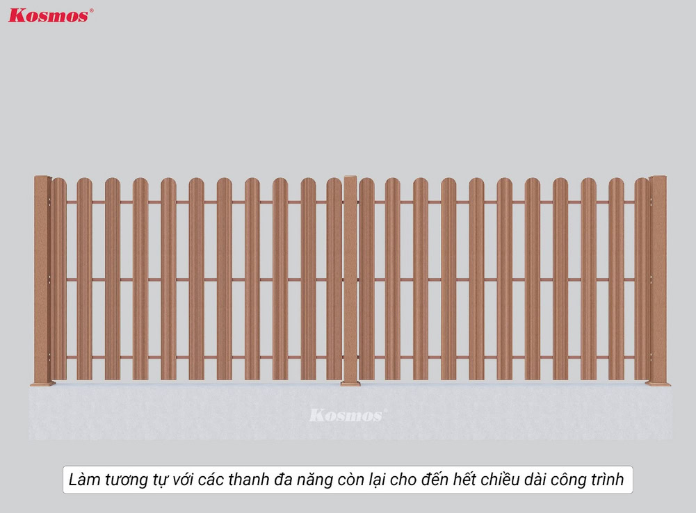 Repeat the same steps above until the entire fence frame is completed.