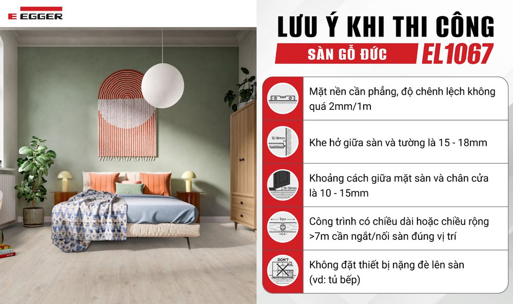 Lưu ý khi thi công sàn gỗ EL1067