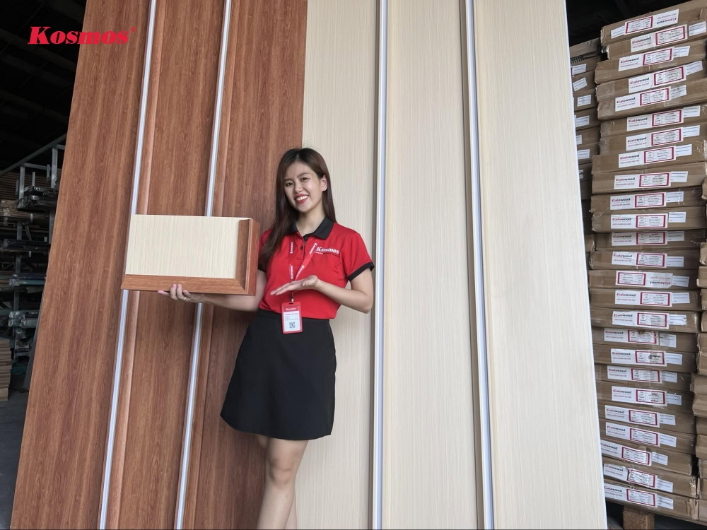 Mẫu vách ngăn nhựa PVC 2 mặt Galawood đẹp đến từ Kosmos Việt Nam