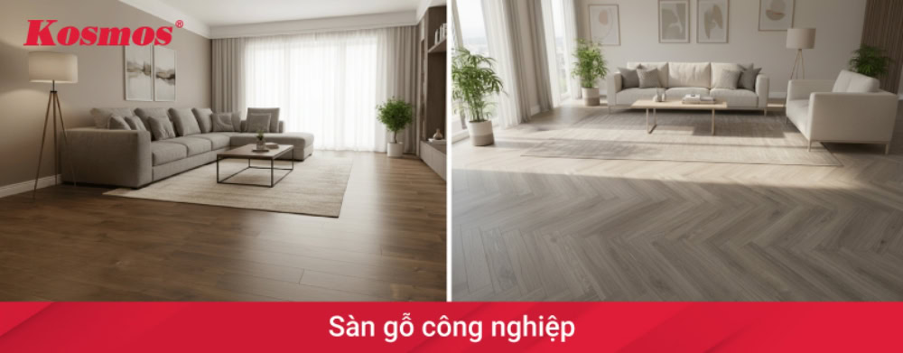 Nên lựa chọn sàn gỗ công nghiệp nếu đề cao thẩm mỹ, tính linh hoạt khi thi công

