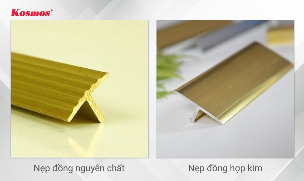 Nẹp đồng nguyên chất và nẹp đồng hợp kim