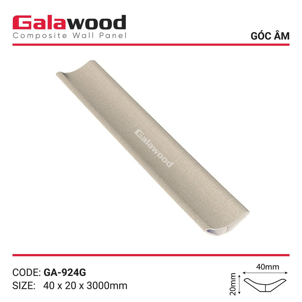 Nẹp góc âm vân vải kem GA-924G