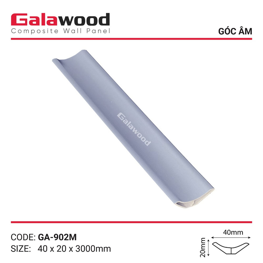 Nẹp góc âm vân vải trắng GA-902M
