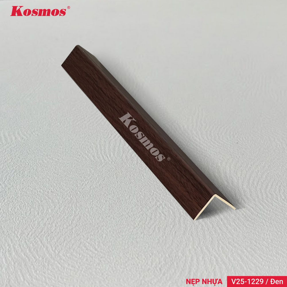 Nẹp V25-1229 màu đen là nẹp dùng để lắp tại mũi bậc thềm sàn gỗ hoặc sàn nhựa.