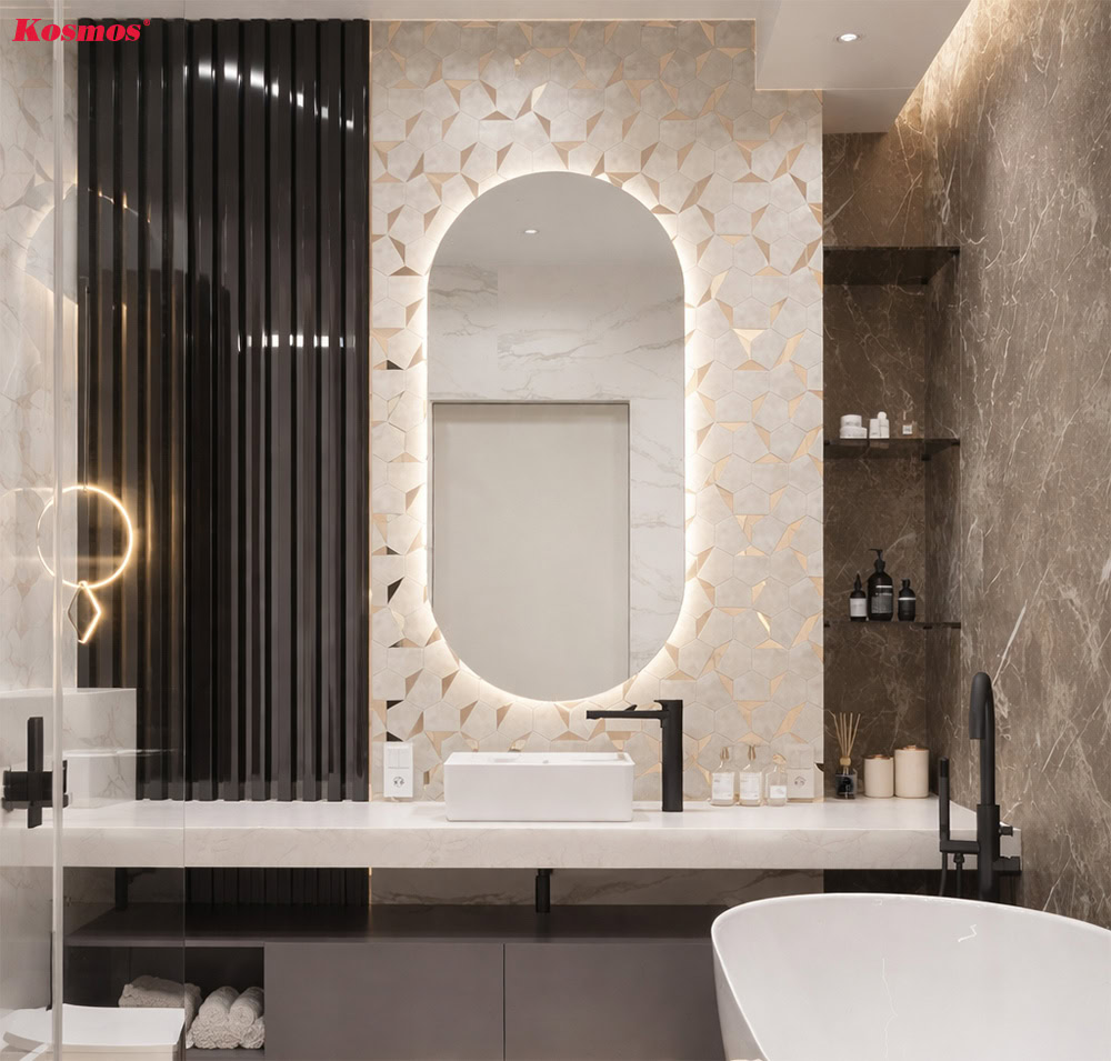 Tấm inox dập sóng ốp nhà vệ sinh