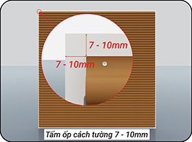 Tấm ốp cách tường, trần khoảng 7 - 10mm