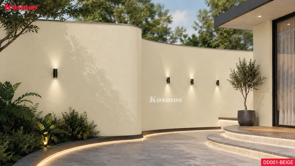 El panel de revestimiento de piedra flexible DD001-BEIGE aplica un estilo Wabi Sabi combinado con elementos modernos.
