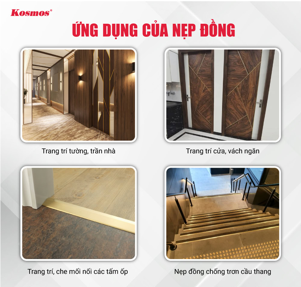 Ứng dụng phổ biến của nẹp đồng