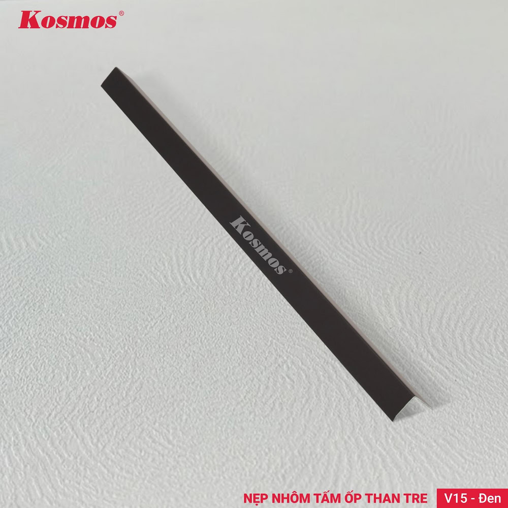 V15-D là nẹp nhôm chữ V 15mm màu đen trang trí góc vuông hiện đại