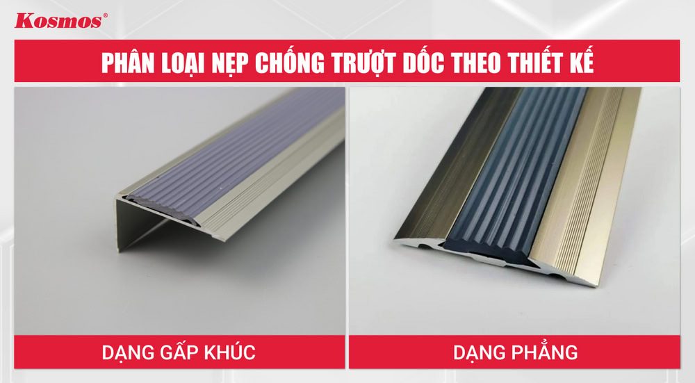 2 loại nẹp chống trượt dốc theo thiết kế