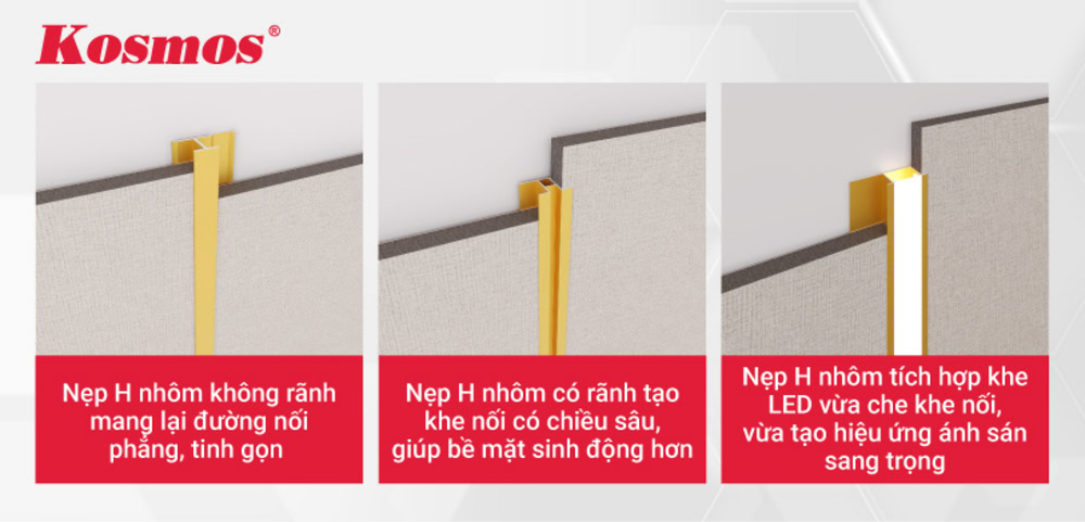 3 dòng nẹp nhôm chữ H được ứng dụng nhiều trong công trình hiện đại 3 dòng nẹp nhôm chữ H được ứng dụng nhiều trong công trình hiện đại