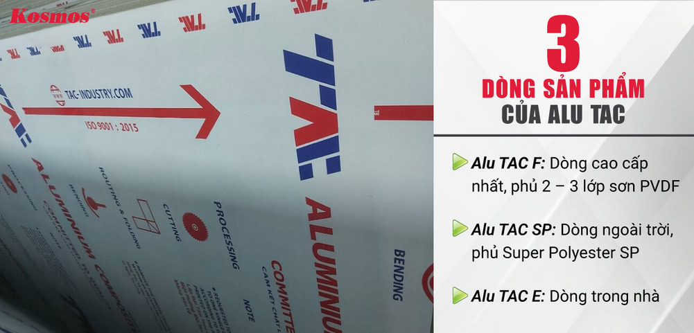 3 dòng sản phẩm chủ lực của tấm ốp Alu TAC