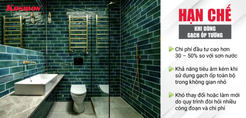 3 hạn chế cần lưu ý khi dùng gạch ốp tường nhà