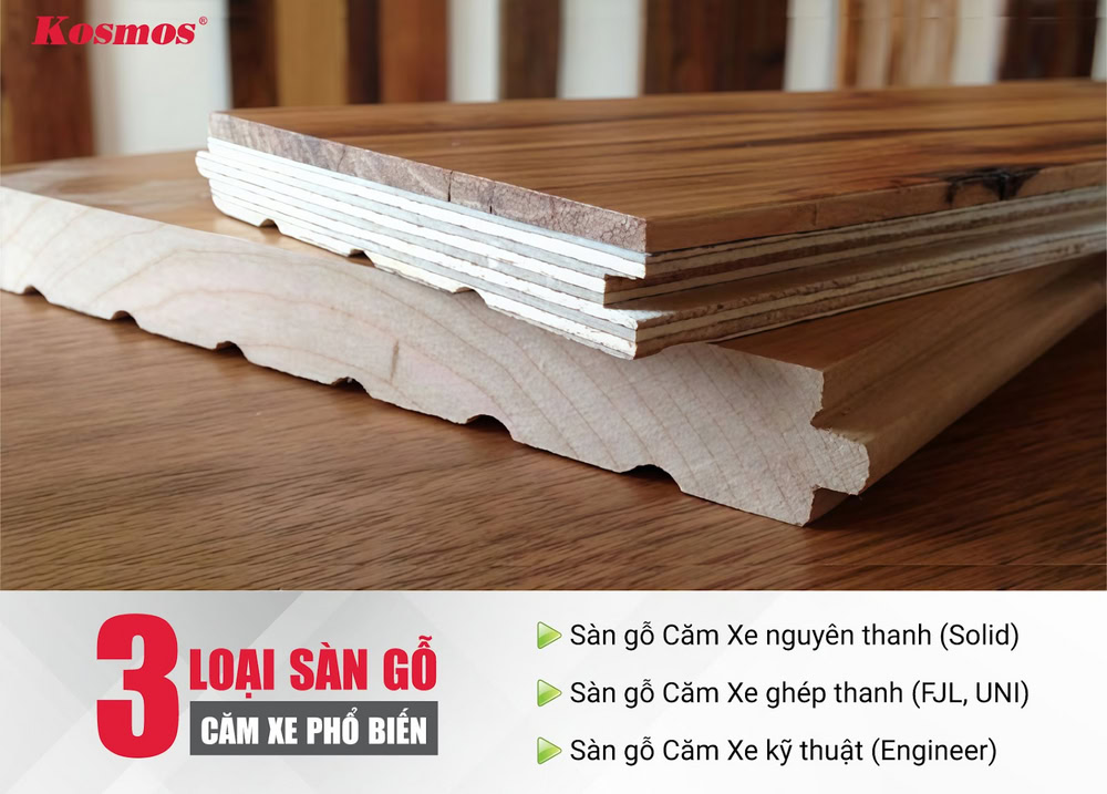 3 loại sàn gỗ Căm Xe phổ biến