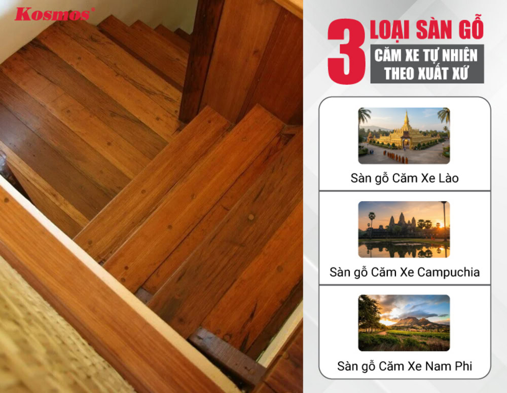 3 loại sàn gỗ Căm Xe tự nhiên theo xuất xứ