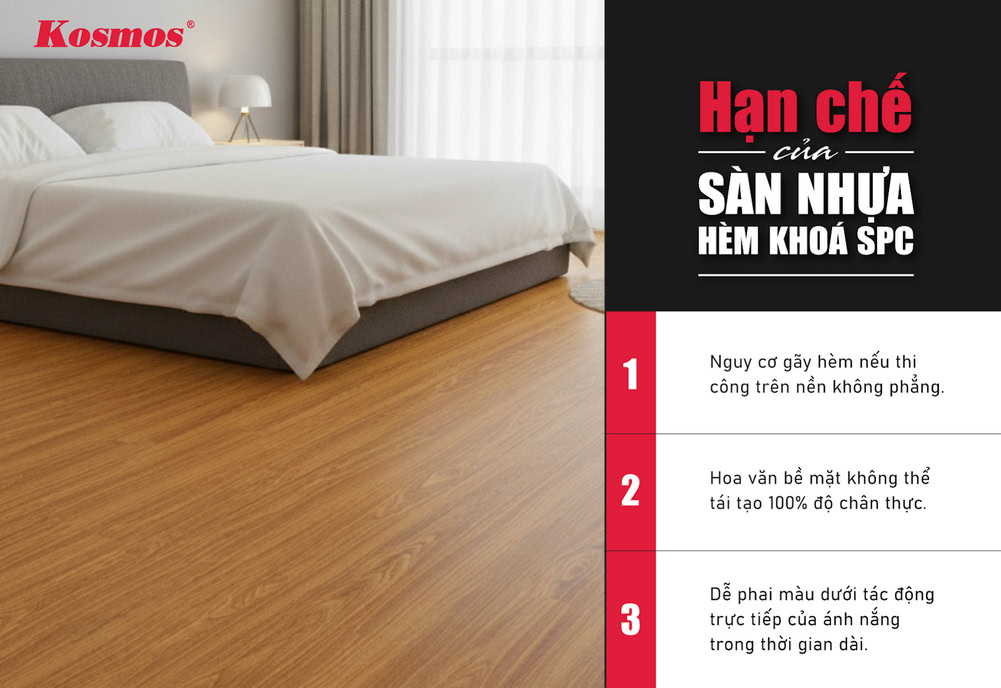 3 nhược điểm của dòng sàn nhựa SPC tích hợp hèm khóa 3 nhược điểm của dòng sàn nhựa SPC tích hợp hèm khóa