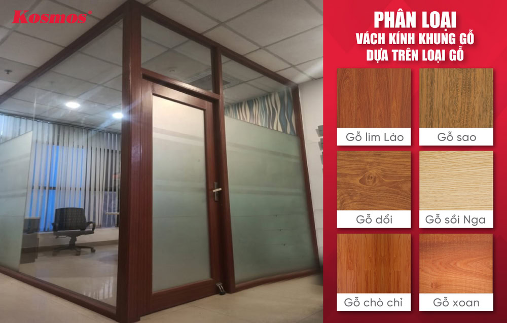 3 phân loại vách kính khung gỗ dựa trên loại gỗ làm khung