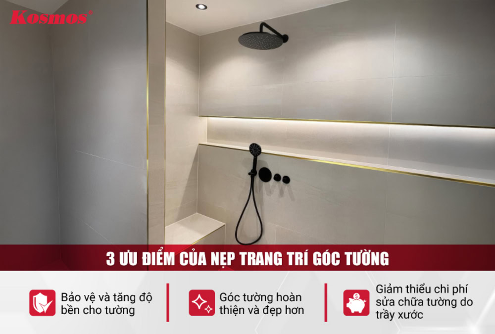 3 ưu điểm của nẹp trang trí góc tường