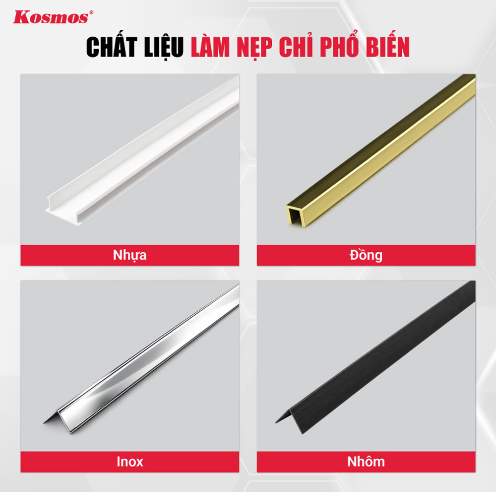 4 chất liệu làm nẹp chỉ thông dụng 4 chất liệu làm nẹp chỉ thông dụng