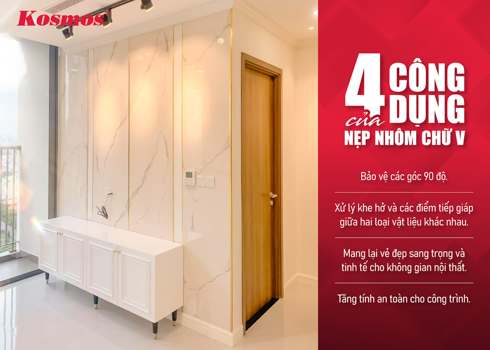 4 công dụng của nẹp nhôm chữ V
