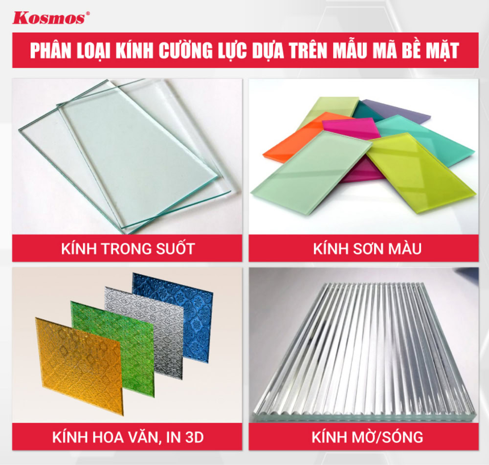 4 loại kính cường lực dựa trên mẫu mã bề mặt